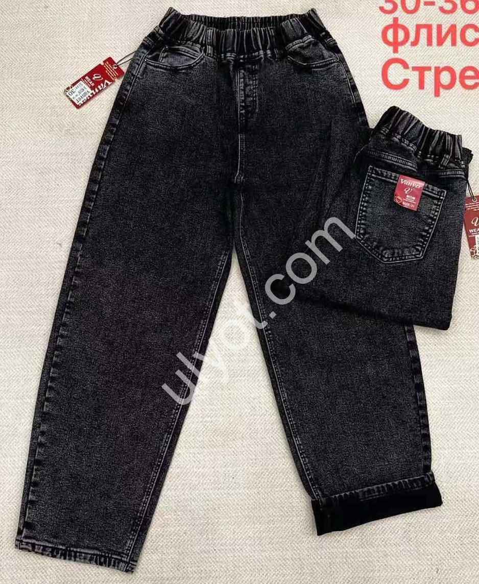 ДЖИНСЫ VANVER (30-36) ФЛИС ГРАФИТ D82119