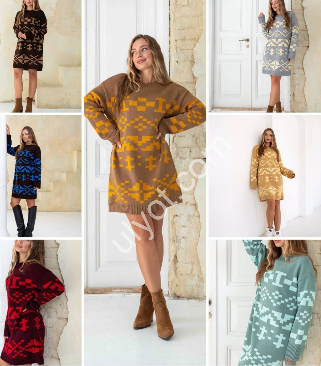 Фото 3 ПЛАТЬЕ-4 (ONE SIZE 44-52) МИКС 