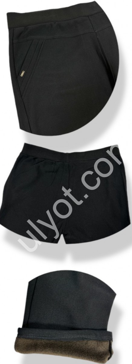 ШТАНЫ (3XL-8XL) МЕХ ЧЕРНЫЙ 8226