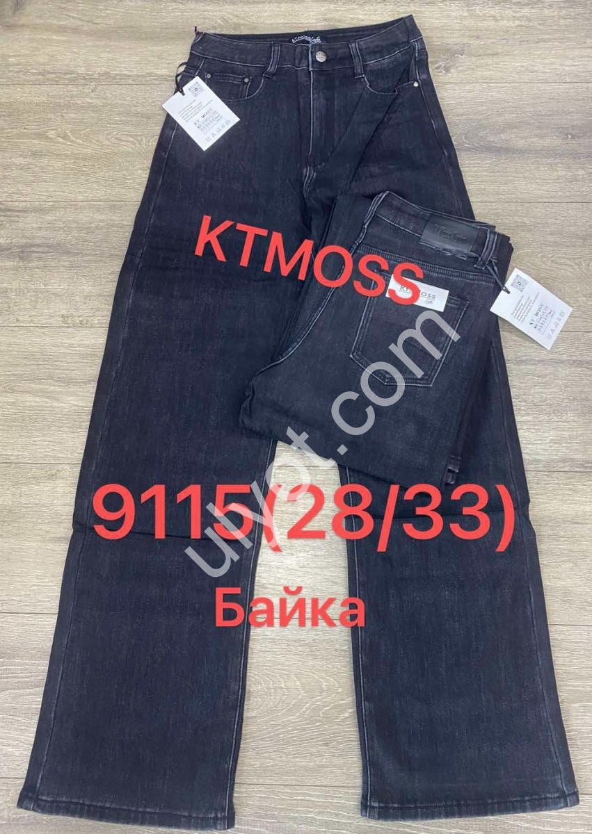 ДЖИНСЫ KT.MOSS (28-33) БАЙКА ГРАФИТ 9115
