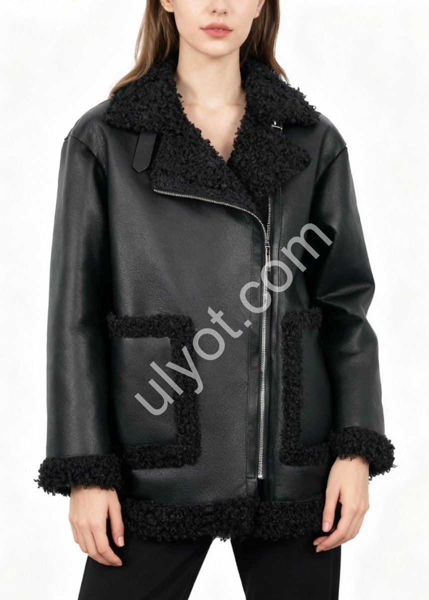 ДУБЛЕНКА AOLONG (S-2XL) ЧОРНИЙ 8803