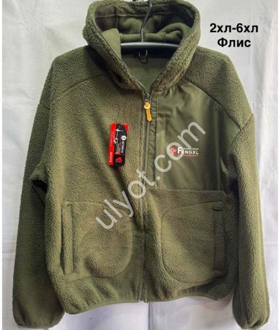 СПОРТ.КОФТА FENGXL (2XL-6XL) ФЛИС МИКС 