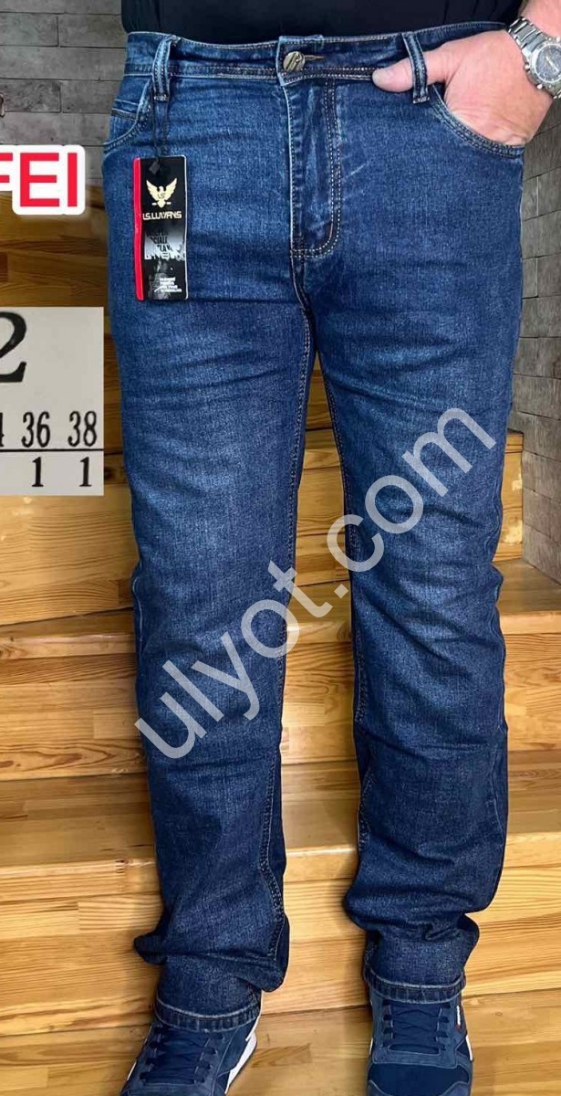 ДЖИНСЫ  LONGFEI  (29-38) СИНИЙ 362