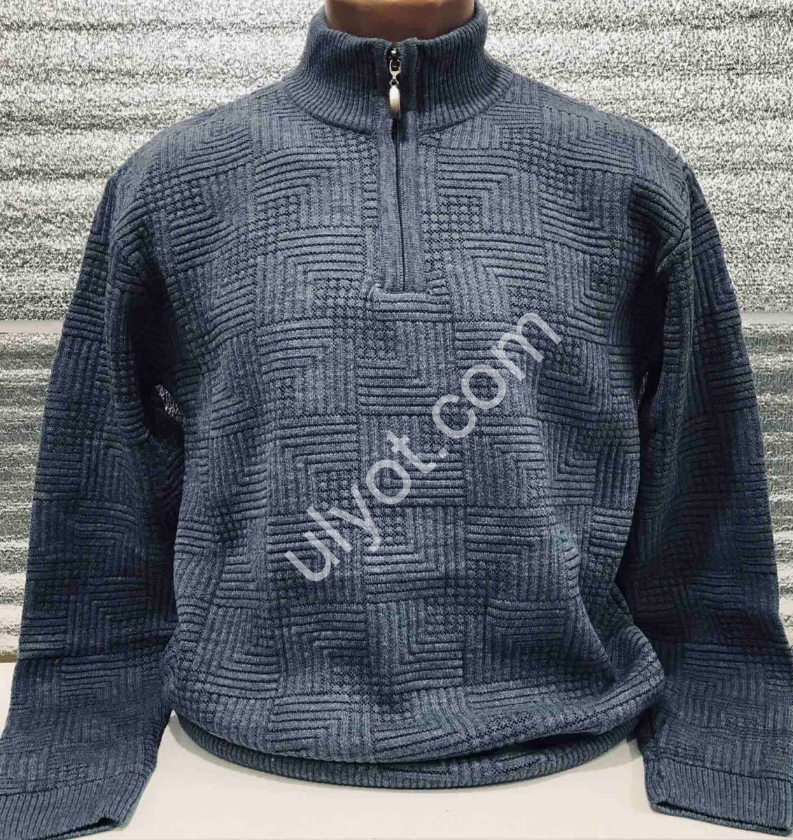 СВИТЕР EVS (L-2XL) СИНИЙ 3090