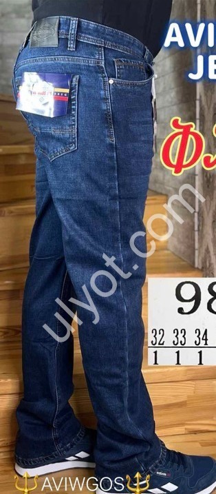 ДЖИНСИ AVIWGOS (32-44) ФЛІС Т.СІНІЙ 9886