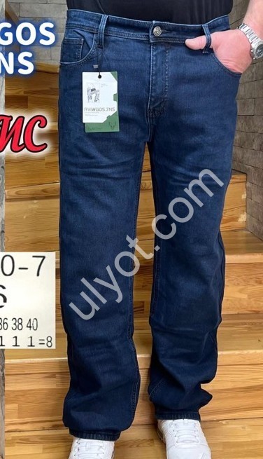 ДЖИНСИ AVIWGOS (30-40) ФЛІС Т.СІНІЙ 590-7