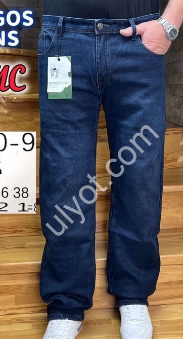 ДЖИНСИ AVIWGOS (32-38) ФЛІС Т.СІНІЙ 590-9
