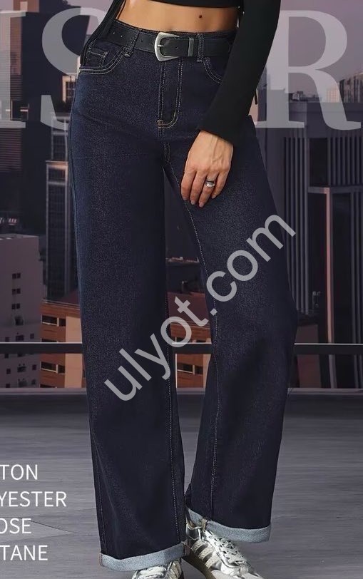 ДЖИНСЫ M.SARA (XS-XL) Т.СИНИЙ 1789