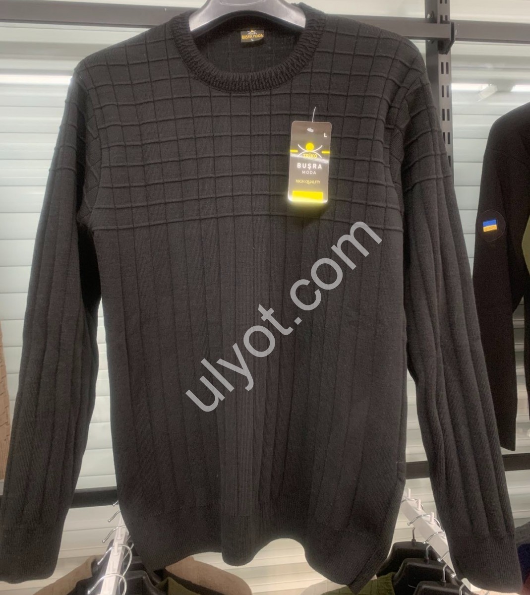 СВИТЕР (L-2XL) ЧЕРНЫЙ M964