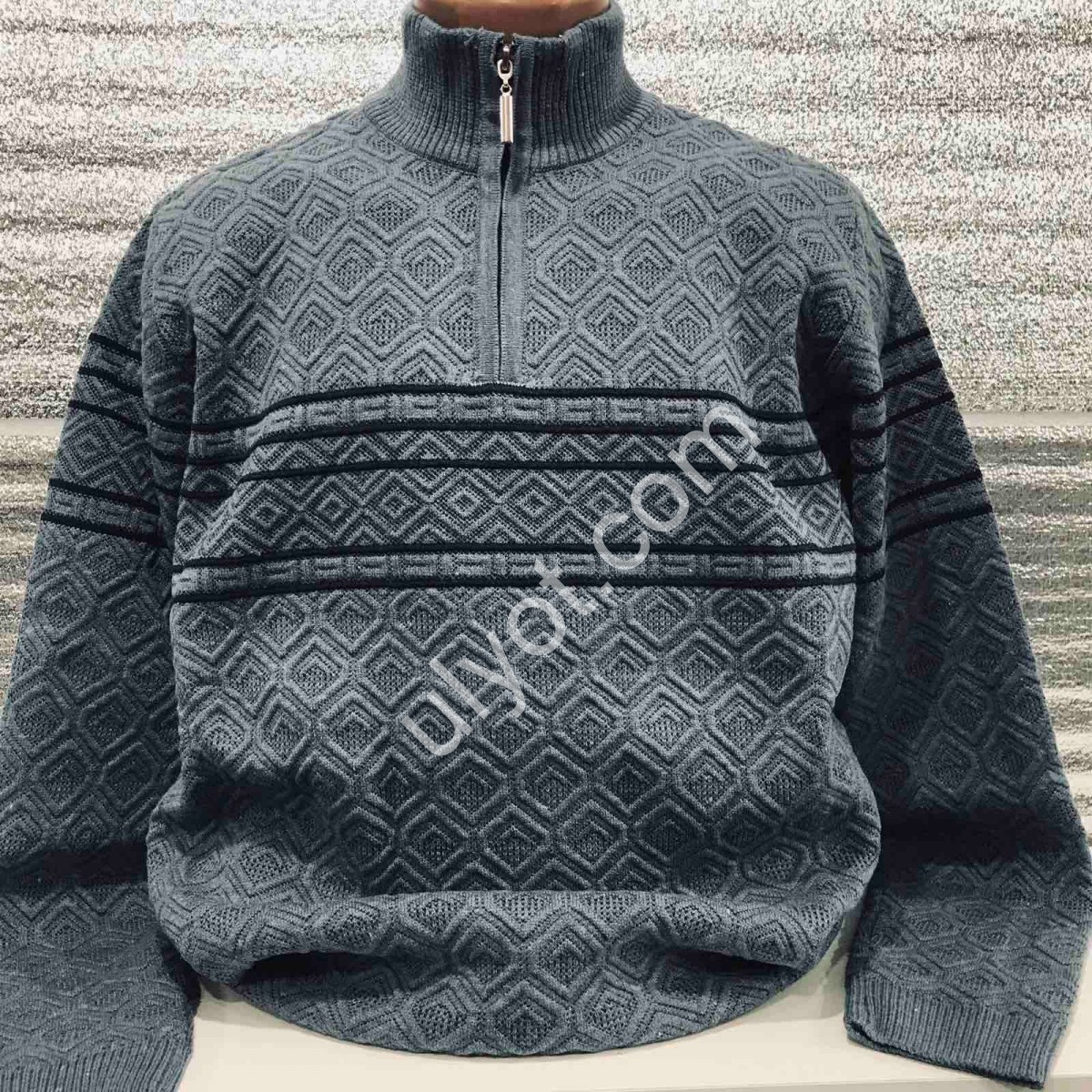 СВИТЕР EVS (L-2XL) ГРАФИТ 3005