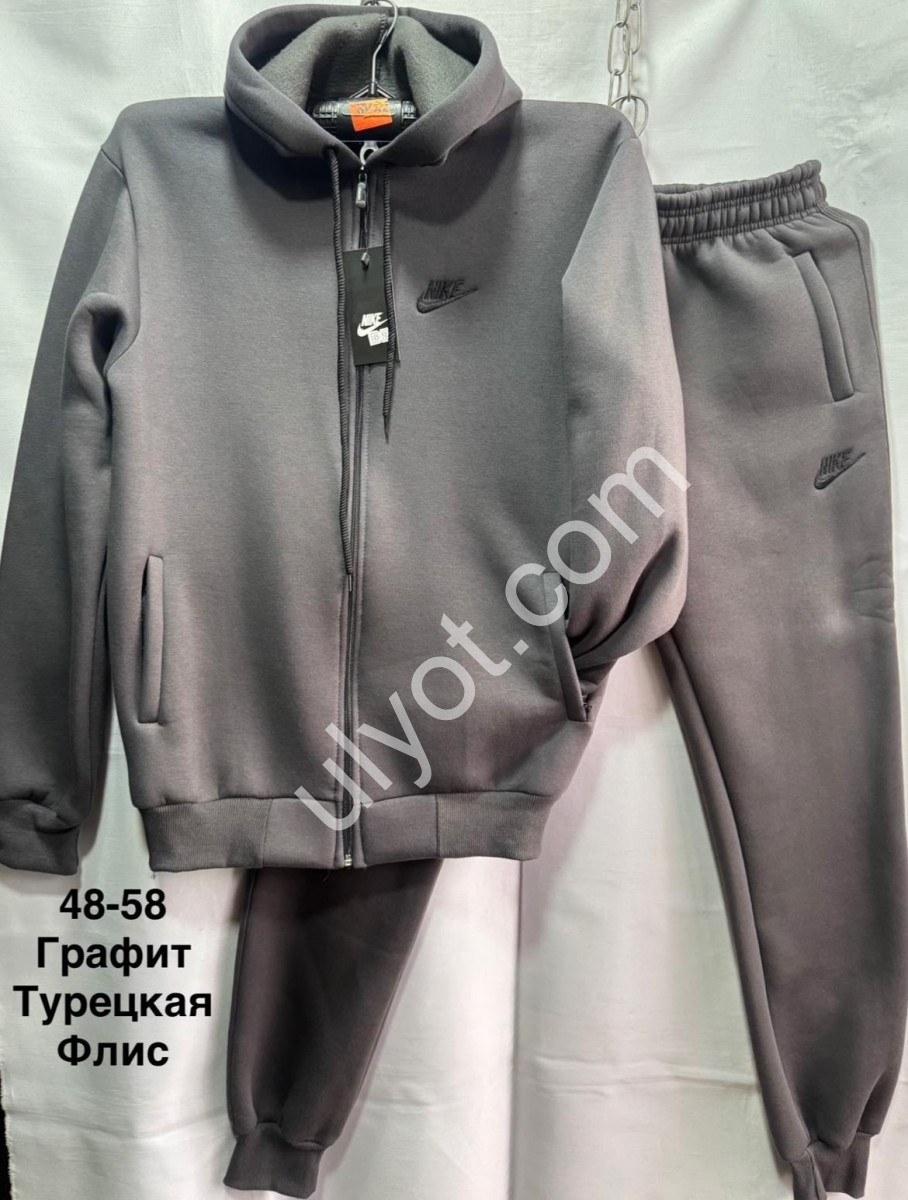 СПОРТ.КОСТЮМ N02 (48-58) ФЛИС МАНЖЕТ ГРАФИТ 