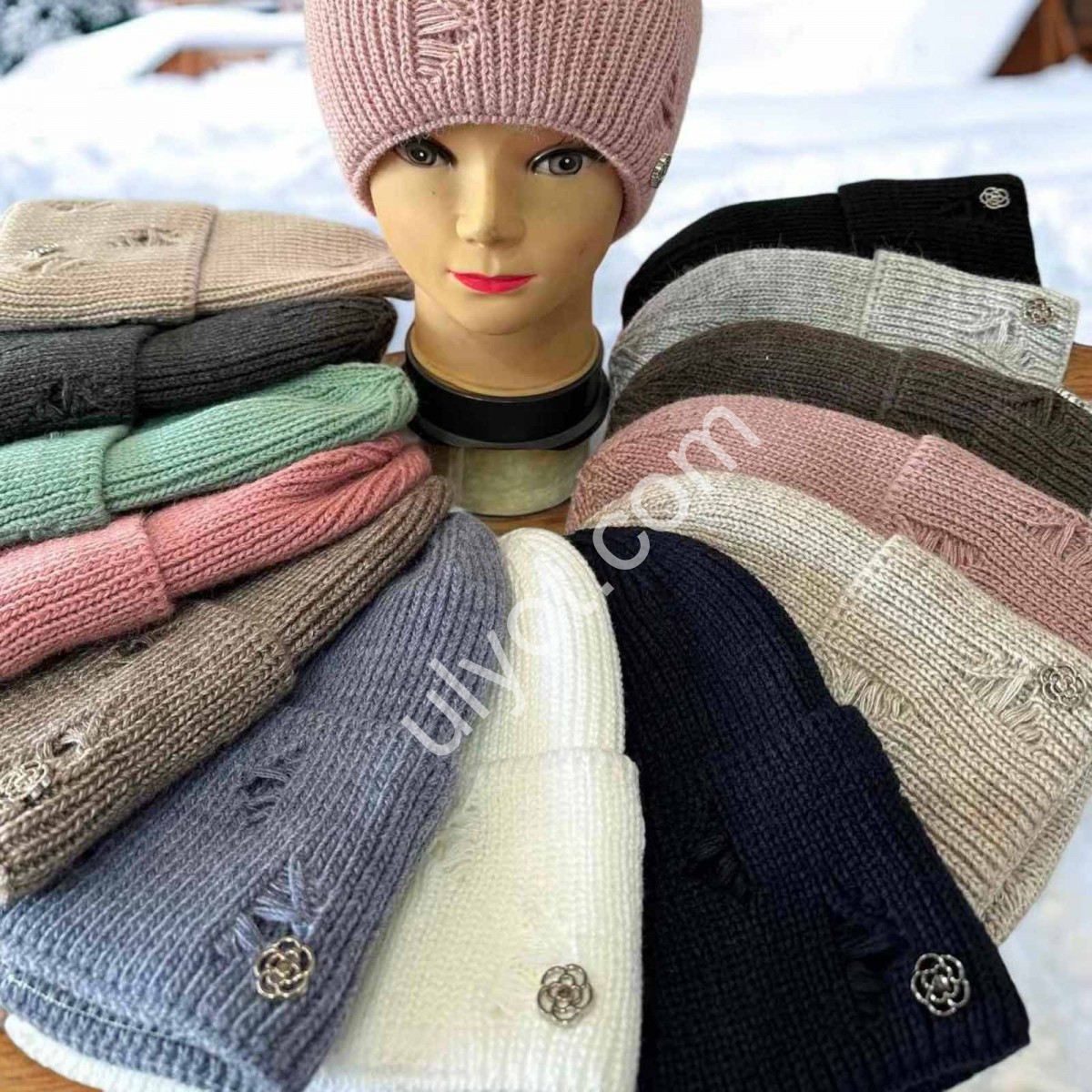 ШАПКА1 (ONE SIZE 54-58) ФЛИС МИКС 