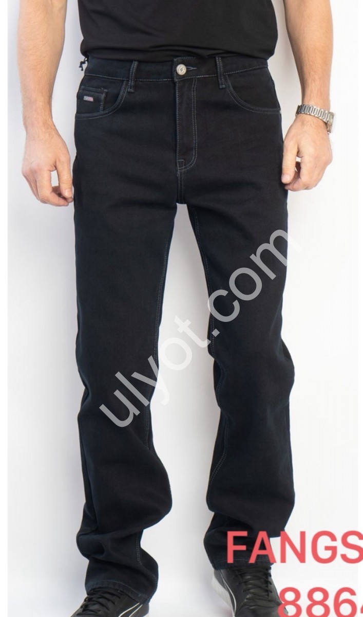 ДЖИНСЫ FANGSIDA (33-38) ФЛИС Т.СИНИЙ 8864