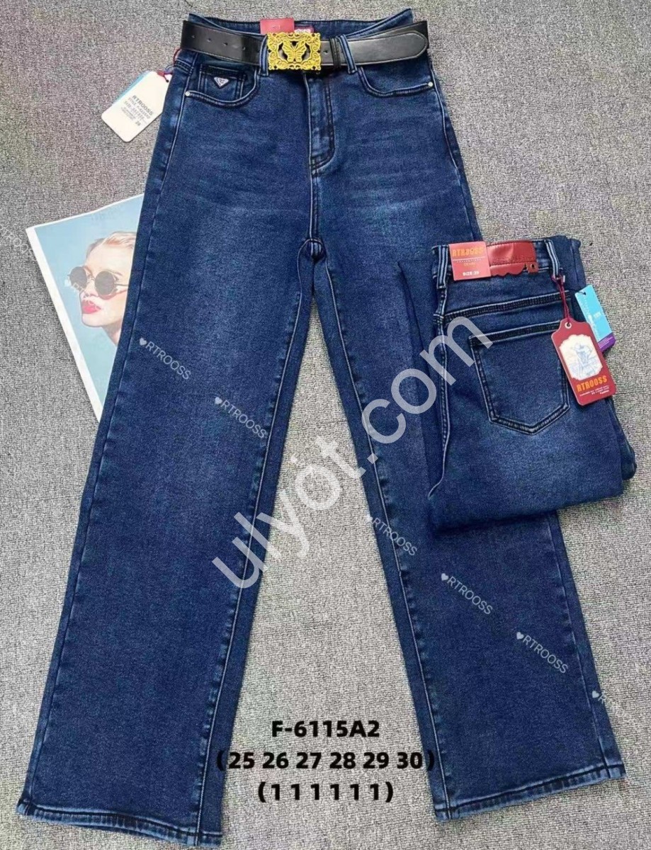 ДЖИНСЫ RTROOSS (25-30) БАЙКА Т.СИНИЙ 6115