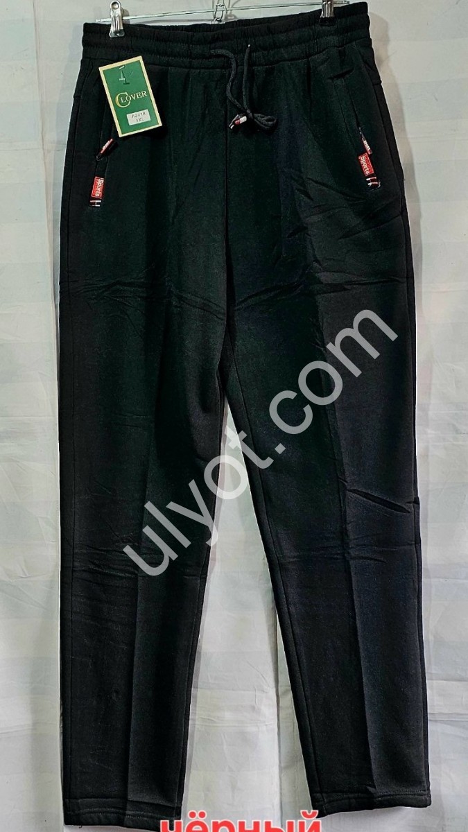 СПОРТ.ШТАНИ (XL-5XL) ФЛІС ПРЯМИЙ ЧОРНИЙ 2418