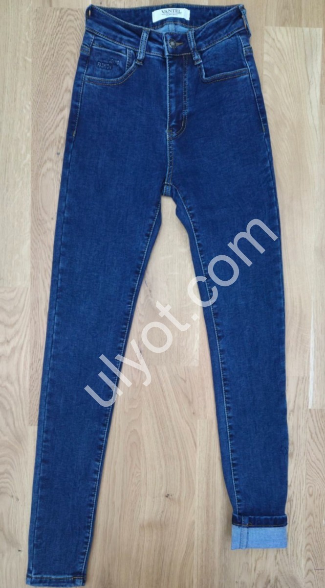 ДЖИНСЫ VANTEL (25-30) БАЙКА Т.СИНИЙ 7150