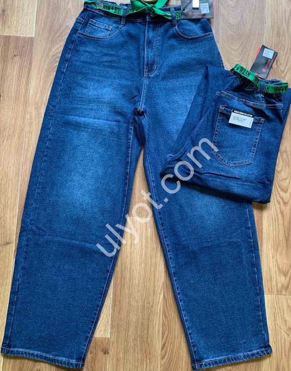 ДЖИНСЫ RELUCKY (31-38) БАЙКА Т.СИНИЙ TB0304-8