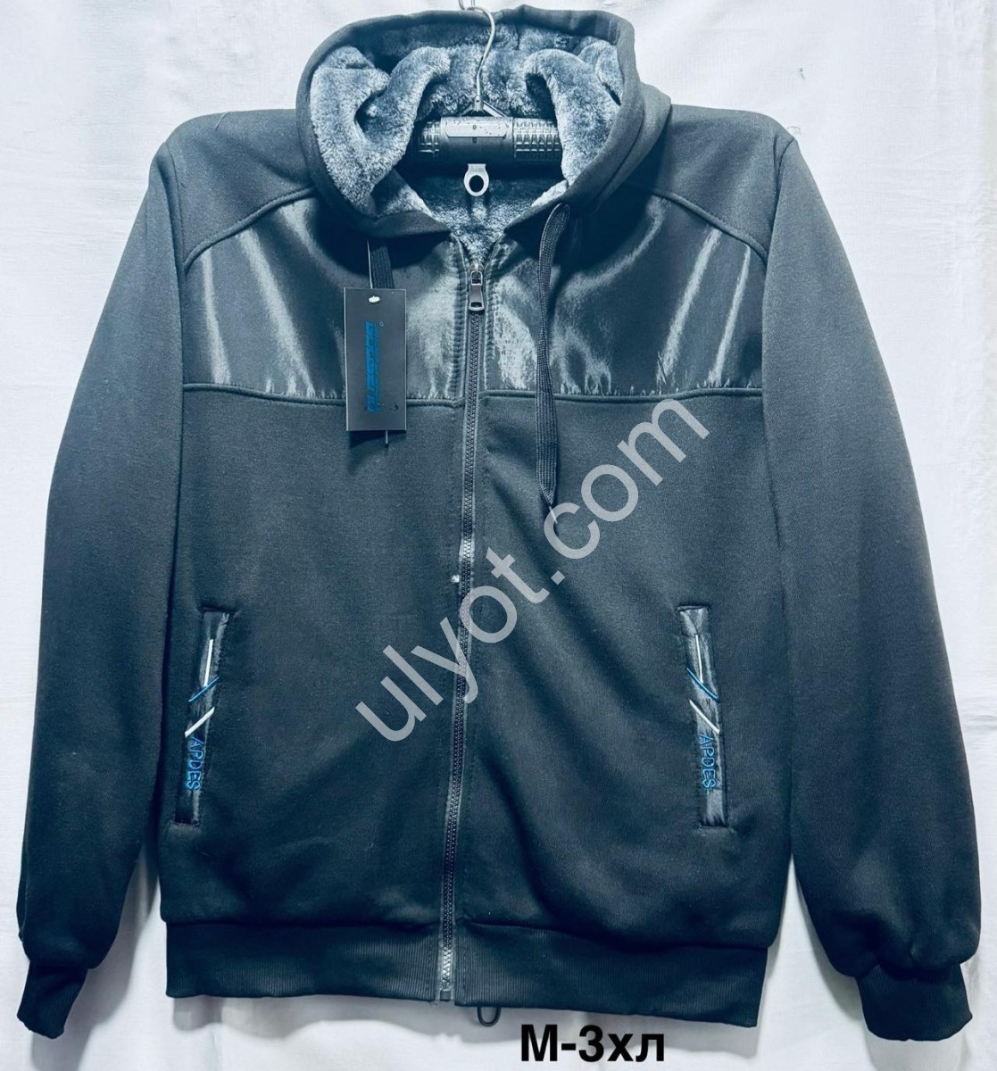 КОФТА (M-3XL) МЕХ Т.СИНИЙ 2306