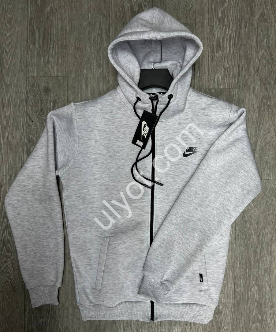 СПОРТ.КОФТА N02 (3XL-7XL) ФЛИС СЕРЫЙ 123