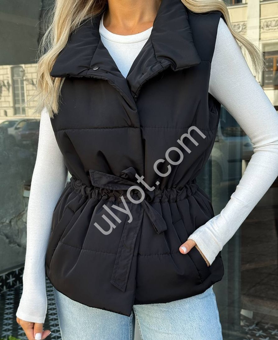 ЖИЛЕТКА (42-52) ЧЕРНЫЙ 01046