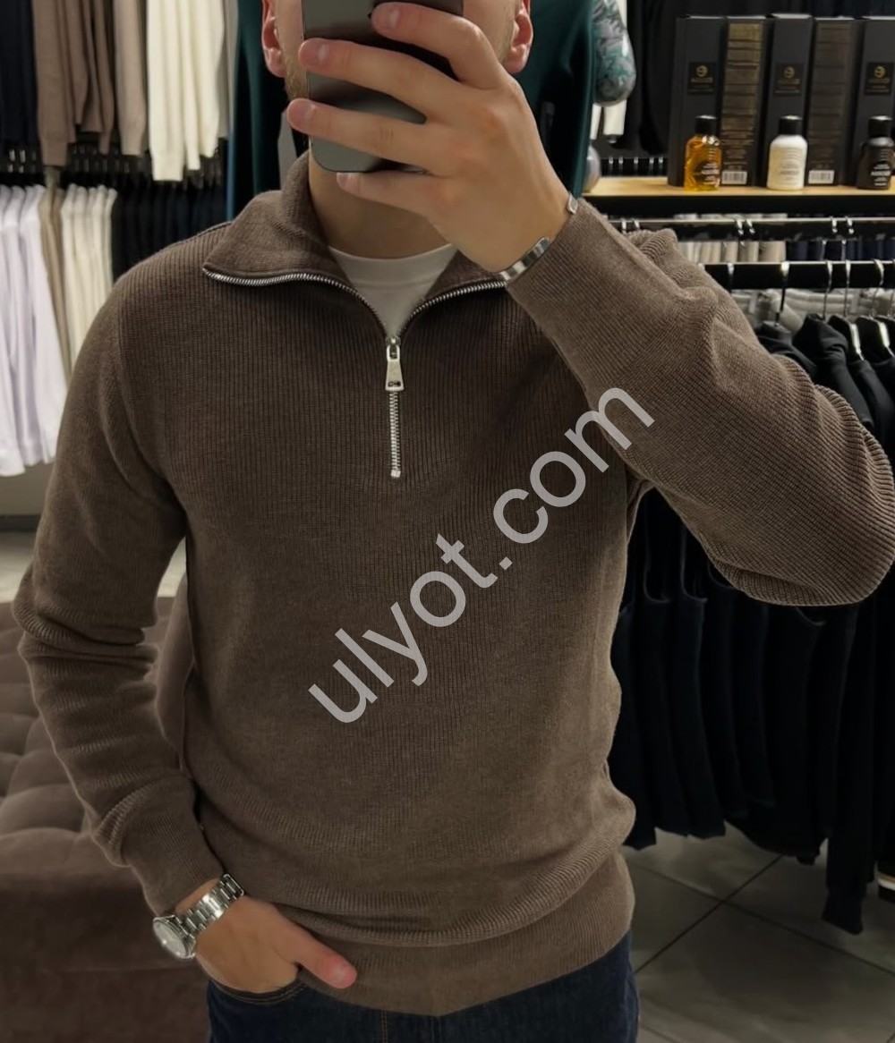 СВИТЕР VIP STONES (M-2XL) КОРИЧНЕВЫЙ 5955