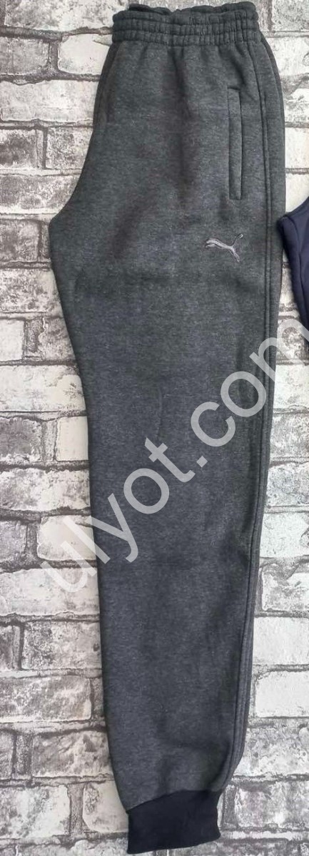 СПОРТ.ШТАНЫ P15 (50-58) ФЛИС МАНЖЕТ ГРАФИТ 22