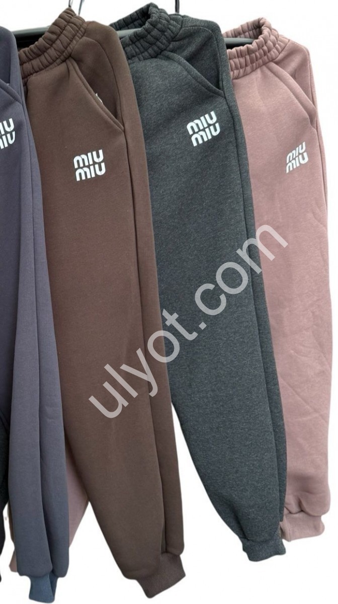 СПОРТ.ШТАНЫ M40 (44-52) ФЛИС МАНЖЕТ ПУДРА 