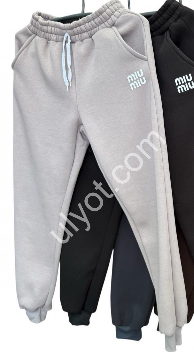 СПОРТ.ШТАНЫ M40 (44-52) ФЛИС МАНЖЕТ ПУДРА 