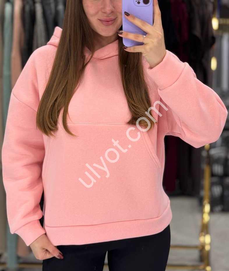 ХУДІ (42-48) ФЛІС РОЖОВИЙ 4254