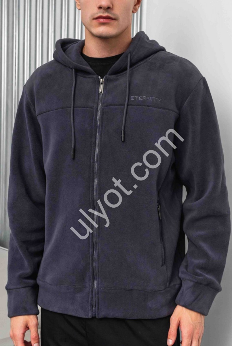 КОФТА JJF (L-4XL) ПЛЮШ ЧОРНИЙ 50133