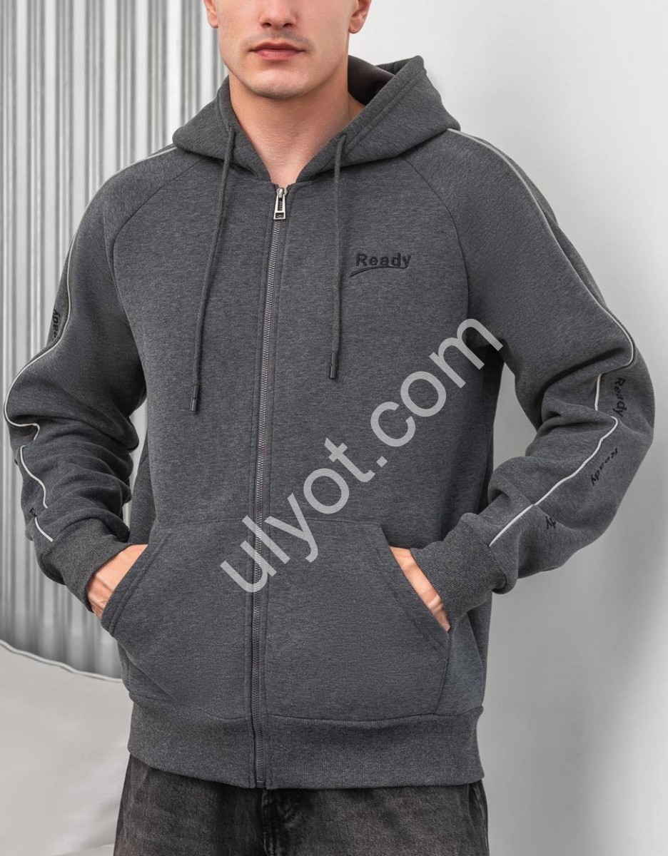 КОФТА JJF (L-4XL) Хутро Графіт 50113