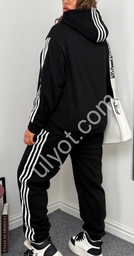 КОСТЮМ (50-62) ФЛІС МАНЖЕТ ЧОРНИЙ 220