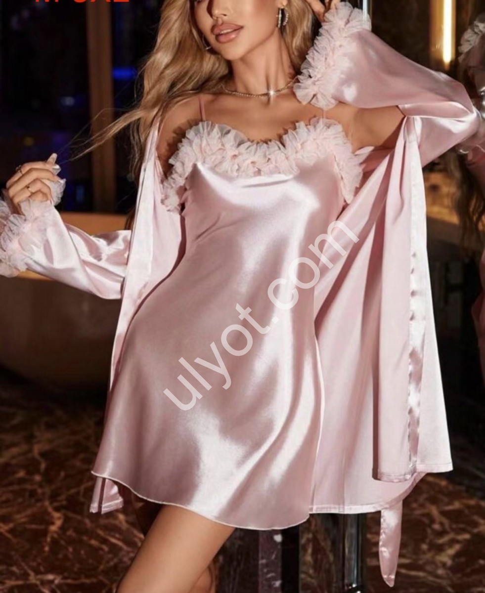 ХАЛАТ 2КА (M-3XL) ПУДРА 70456