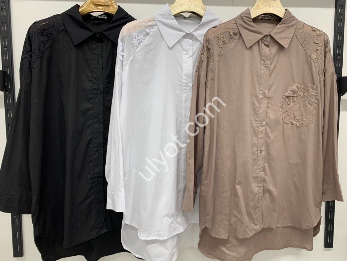 РУБАШКА (3XL-7XL) ЧЕРНЫЙ 15723