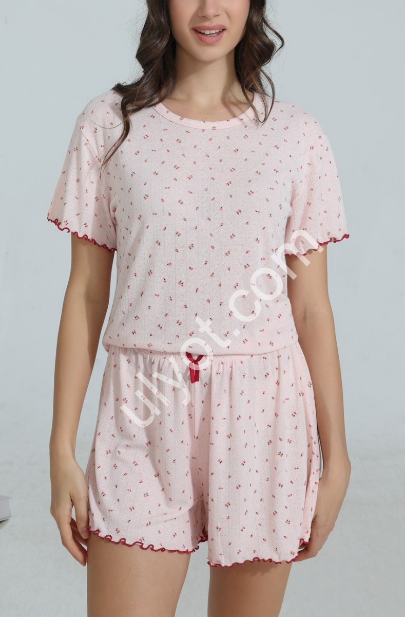 ПИЖАМА (M-3XL) РОЗОВЫЙ 70414
