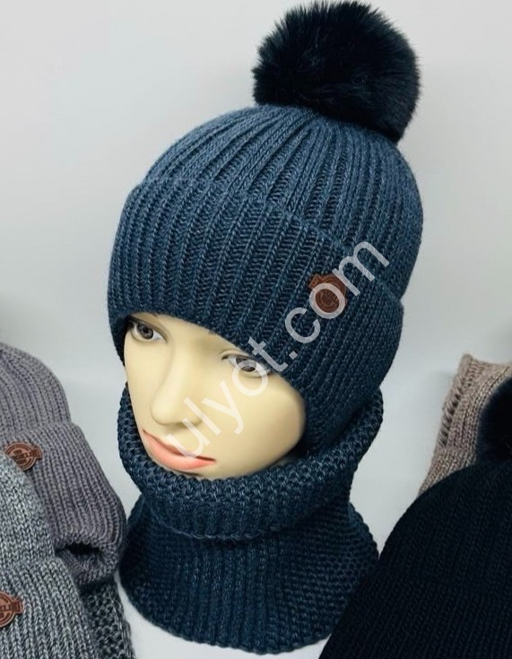 ШАПКА+ХОМУТ2 (ONE SIZE 50-52) ФЛИС МИКС 