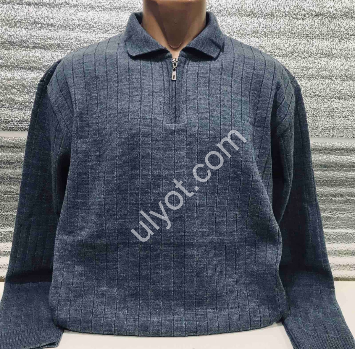 СВИТЕР DEVANTI (L-2XL) ДЖИНС 73532