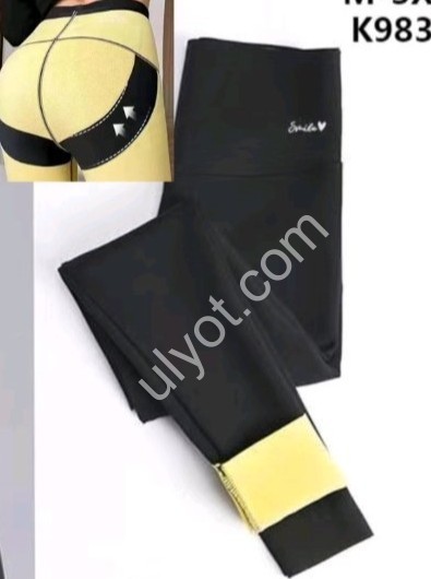 Лосини (ONE SIZE 2XL/3XL) ЧЕРНЕ хутро 983