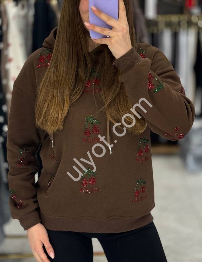 ХУДИ (42-48) ФЛИС ШОКОЛАД 2519