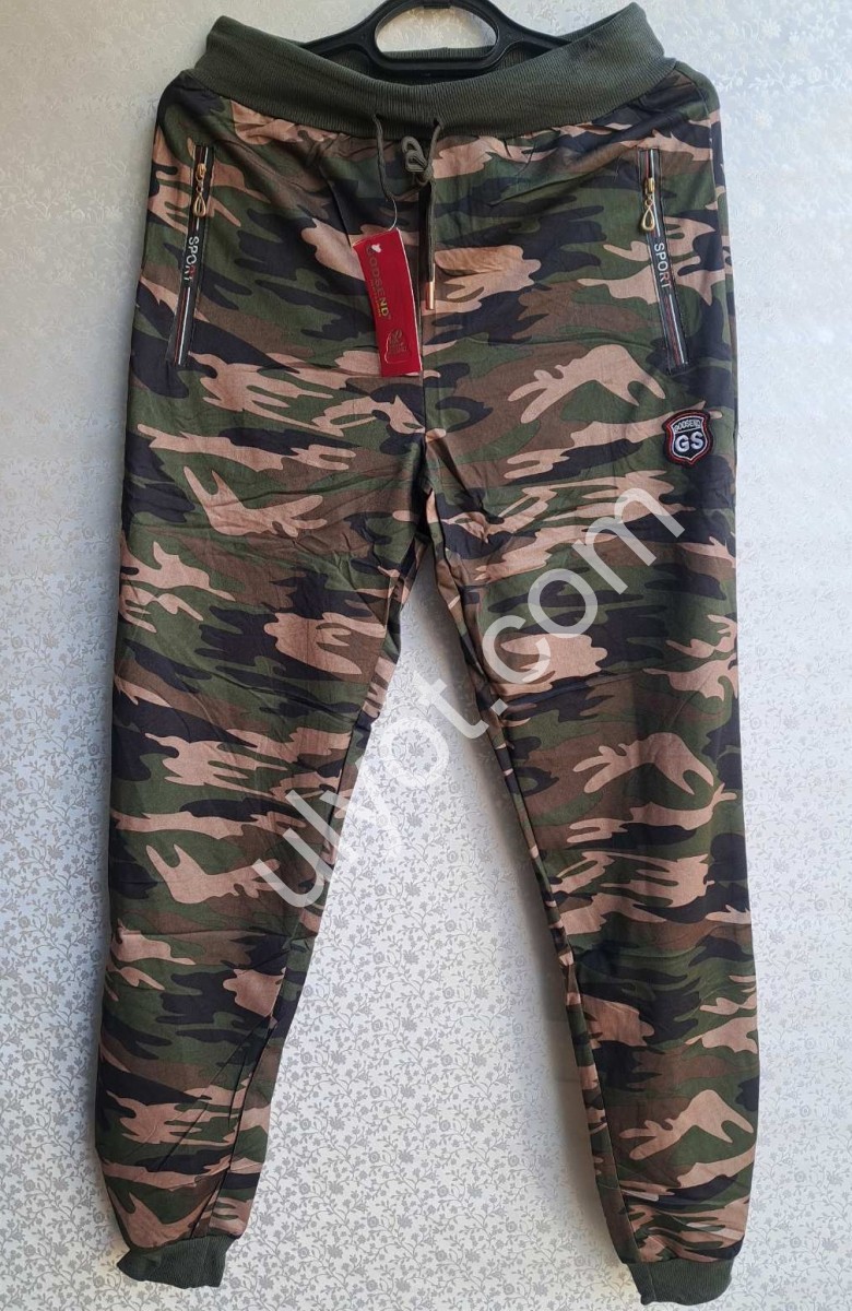 СПОРТ.ШТАНЫ (M-3XL) МАНЖЕТ ХАКИ 611/1