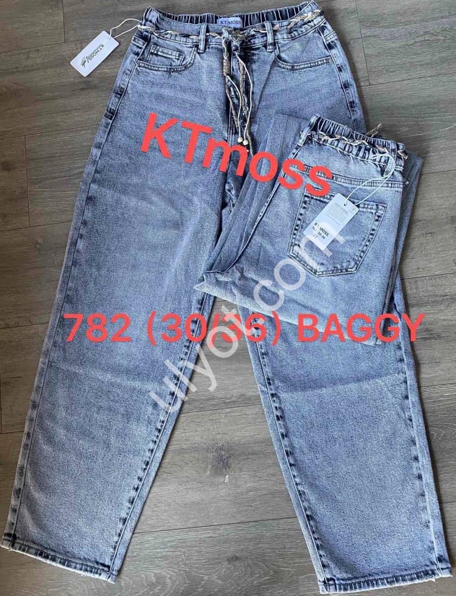 ДЖИНСЫ KT.MOSS (30-36) СЕРЫЙ 782