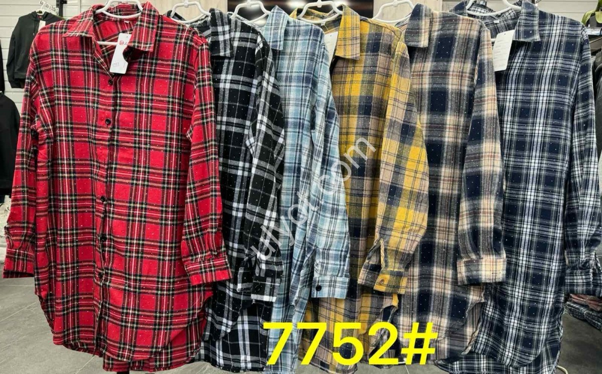 СОРОЧКА (3XL-6XL) СТРАЗИ БЛАКИТНИЙ 7752