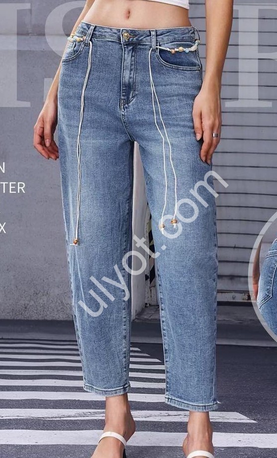 ДЖИНСЫ M.SARA (XS-XL) Т.СИНИЙ 269-H