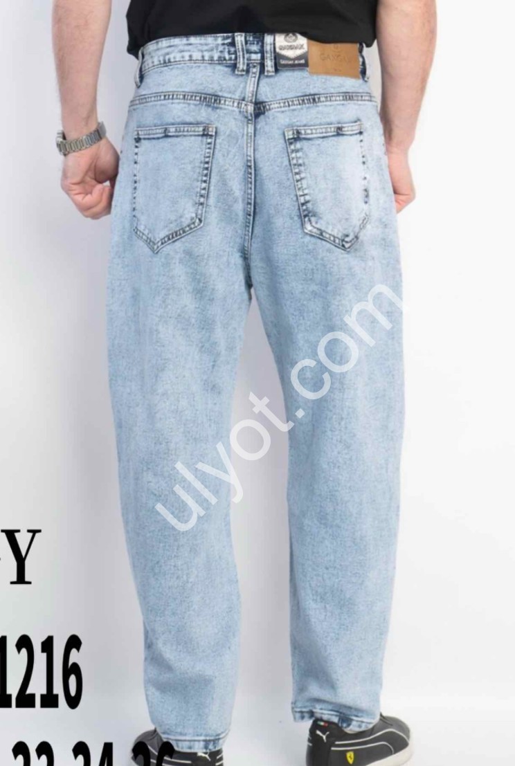 ДЖИНСЫ GAXGAX (28-36) ГОЛУБОЙ 1216