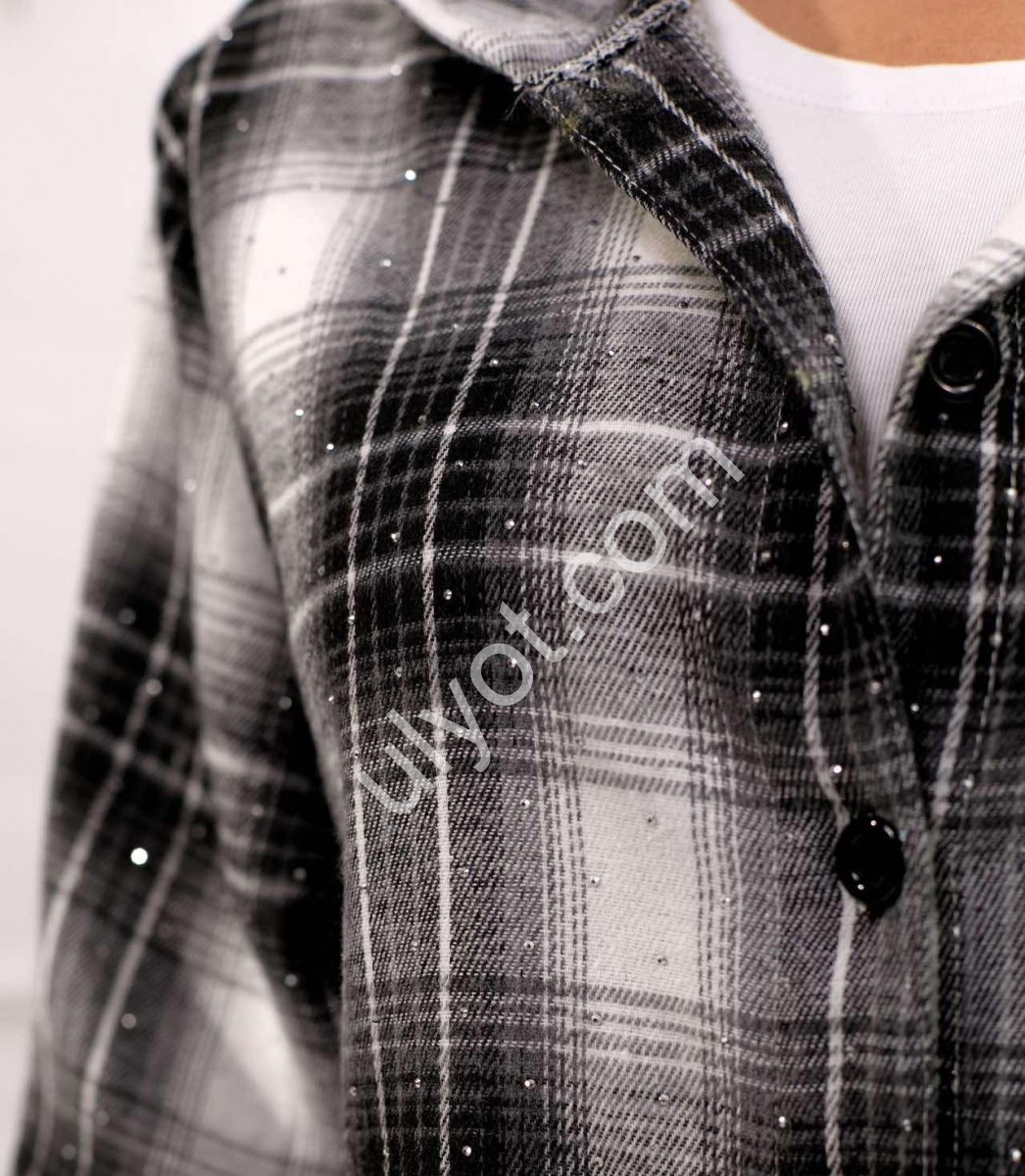 СОРОЧКА (3XL-6XL) КАМІННІ Т.СИНІЙ 7757