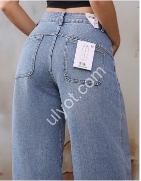 ДЖИНСИ M.SARA (XS-XL) СИНІЙ 1539-4H