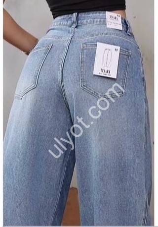 ДЖИНСЫ M.SARA (XS-XL) СИНИЙ 1561-4H