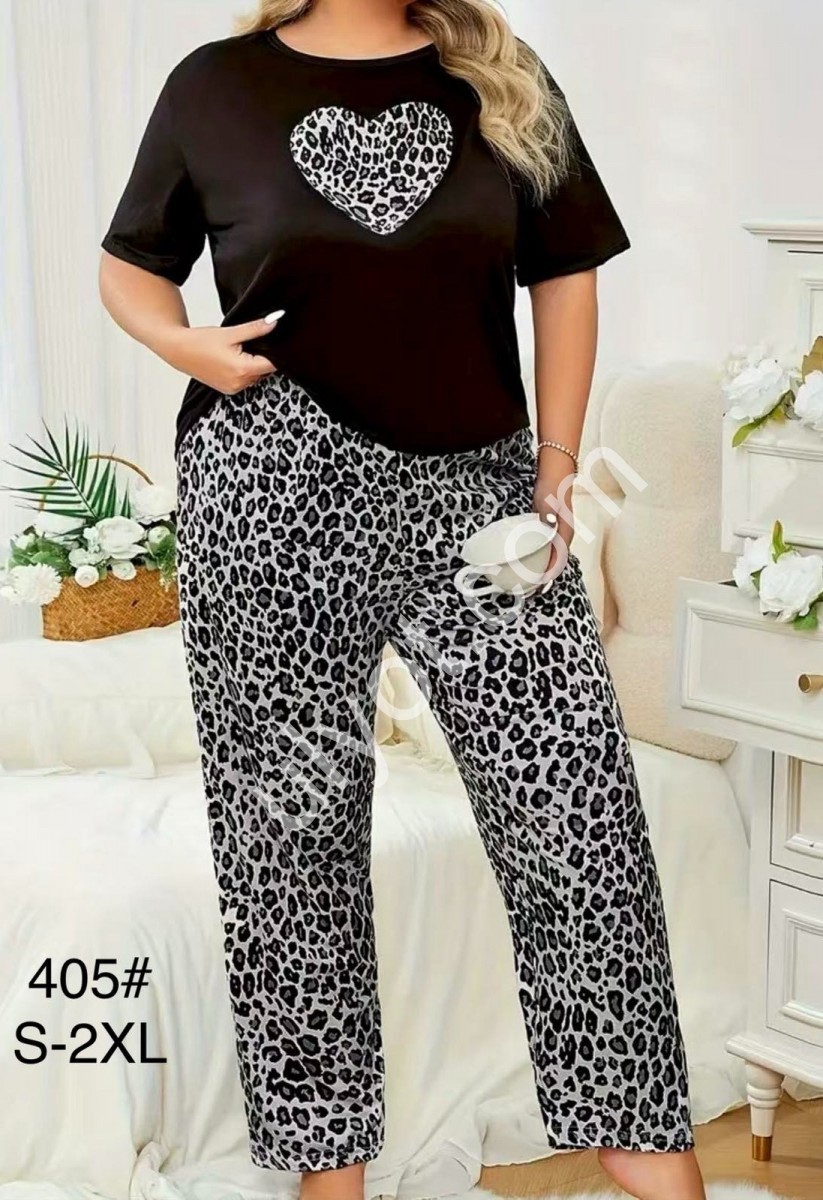 ПІЖАМА (S-2XL) ЛЕО СІРИЙ 405