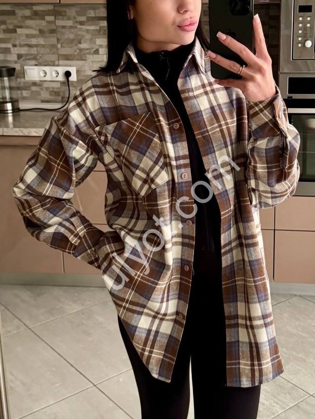 РУБАШКА (42-48) КОРИЧНЕВЫЙ 2026/2