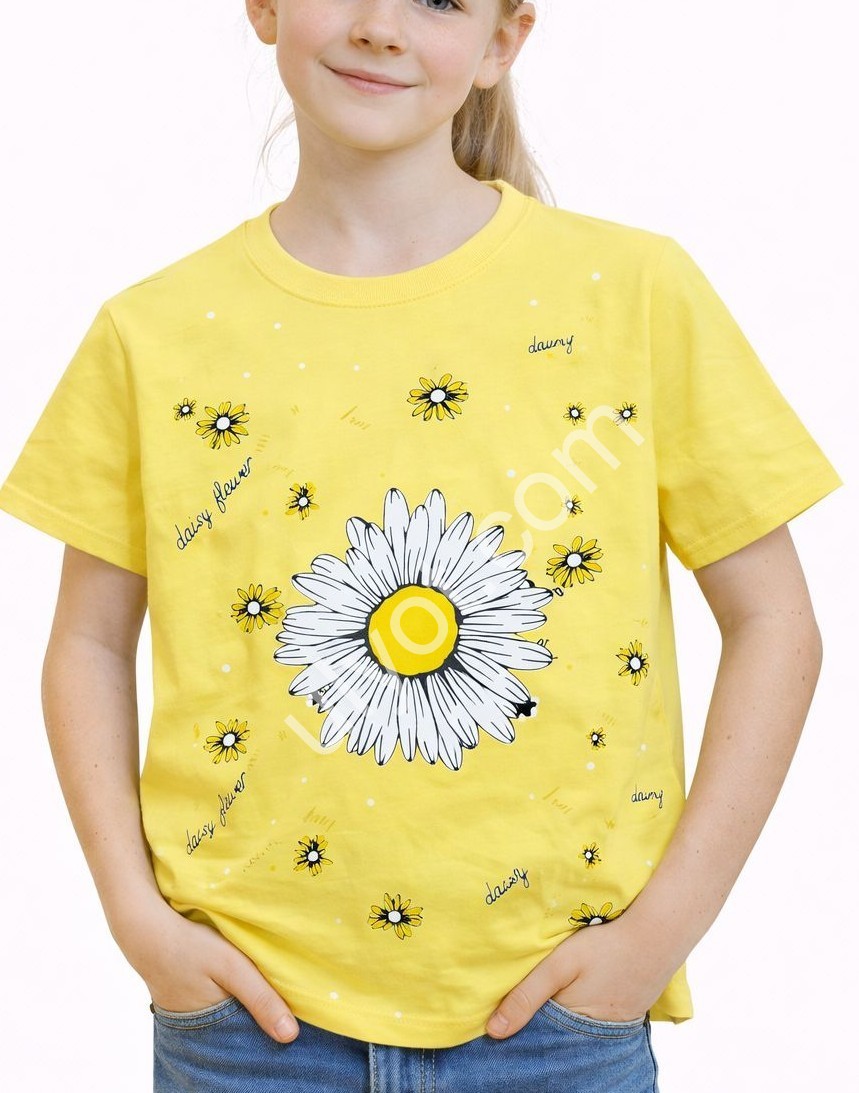 ФУТБОЛКА (7-12 РОКІВ) РОМАШКА ЖОВТИЙ